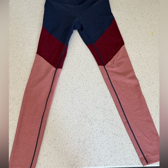 Outdoor Voices Warmup Leggings Colorblock Navy Wine Rose - S - Picture 6 of 7